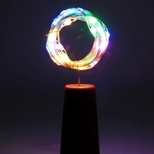 Светодиодная гирлянда ColorWay (CW-GC-20L2BMC) пробка для бутылки на батарейках 20LED, 2м, 5шт/уп, разноцветная UA