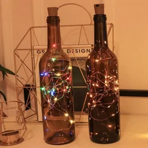 Светодиодная гирлянда ColorWay (CW-GC-20L2BMC) пробка для бутылки на батарейках 20LED, 2м, 5шт/уп, разноцветная UA