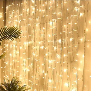 Світлодіодна гірлянда ColorWay (CW-GW-300L33V) 300LED, 3x3м, штора-завіса UA