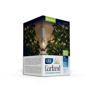 Світлодіодна гірлянда ColorWay (CW-G-100L10V) 100LED, 10м, 8 функцій UA