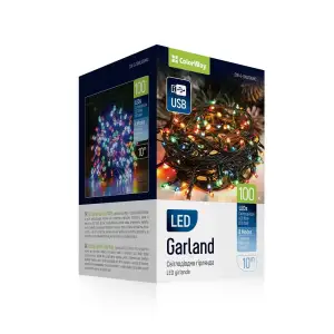 Светодиодная гирлянда ColorWay (CW-G-100L10UMC) 100LED, 10м, 8 функций UA