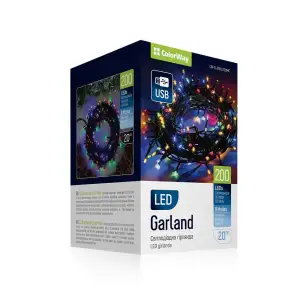 Светодиодная гирлянда ColorWay (CW-G-200L20UMC) 200LED, 20м, 8 функций UA