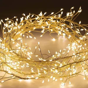 Світлодіодна гірлянда ColorWay (CW-G-200L6VC) 200LED, 6м, 8 функцій, мідна струна теплий колір 220V UA