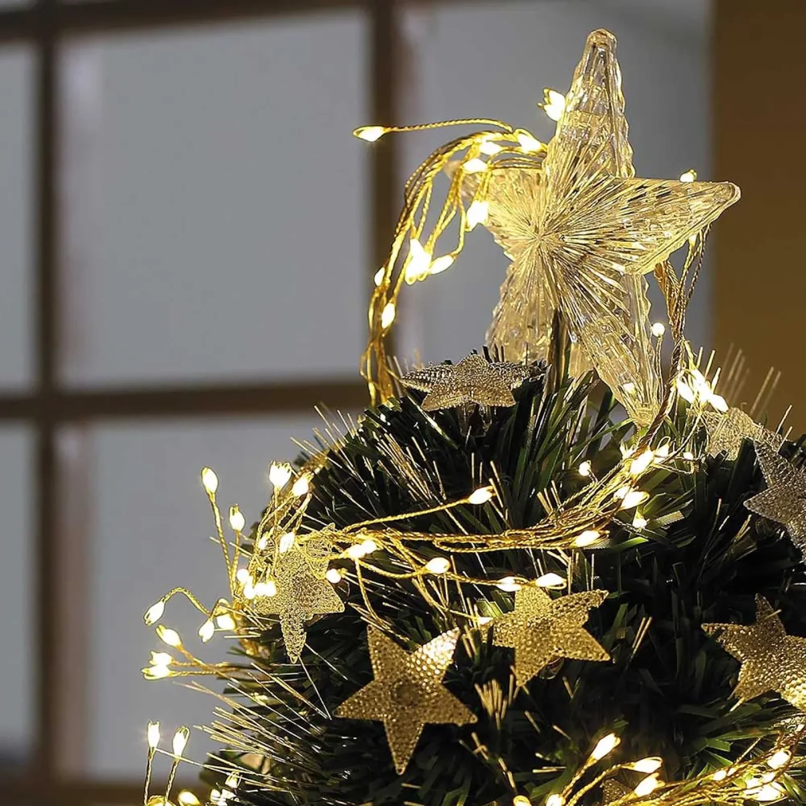 Світлодіодна гірлянда ColorWay (CW-G-200L6VC) 200LED, 6м, 8 функцій, мідна струна теплий колір 220V UA