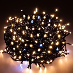 Світлодіодна гірлянда ColorWay (CW-G-250L5VMC) 250LED, 5м, (150 теплий статичний+100 білий водоспад) 220V UA