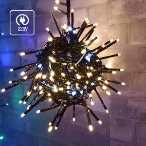 Світлодіодна гірлянда ColorWay (CW-G-250L5VMC) 250LED, 5м, (150 теплий статичний+100 білий водоспад) 220V UA