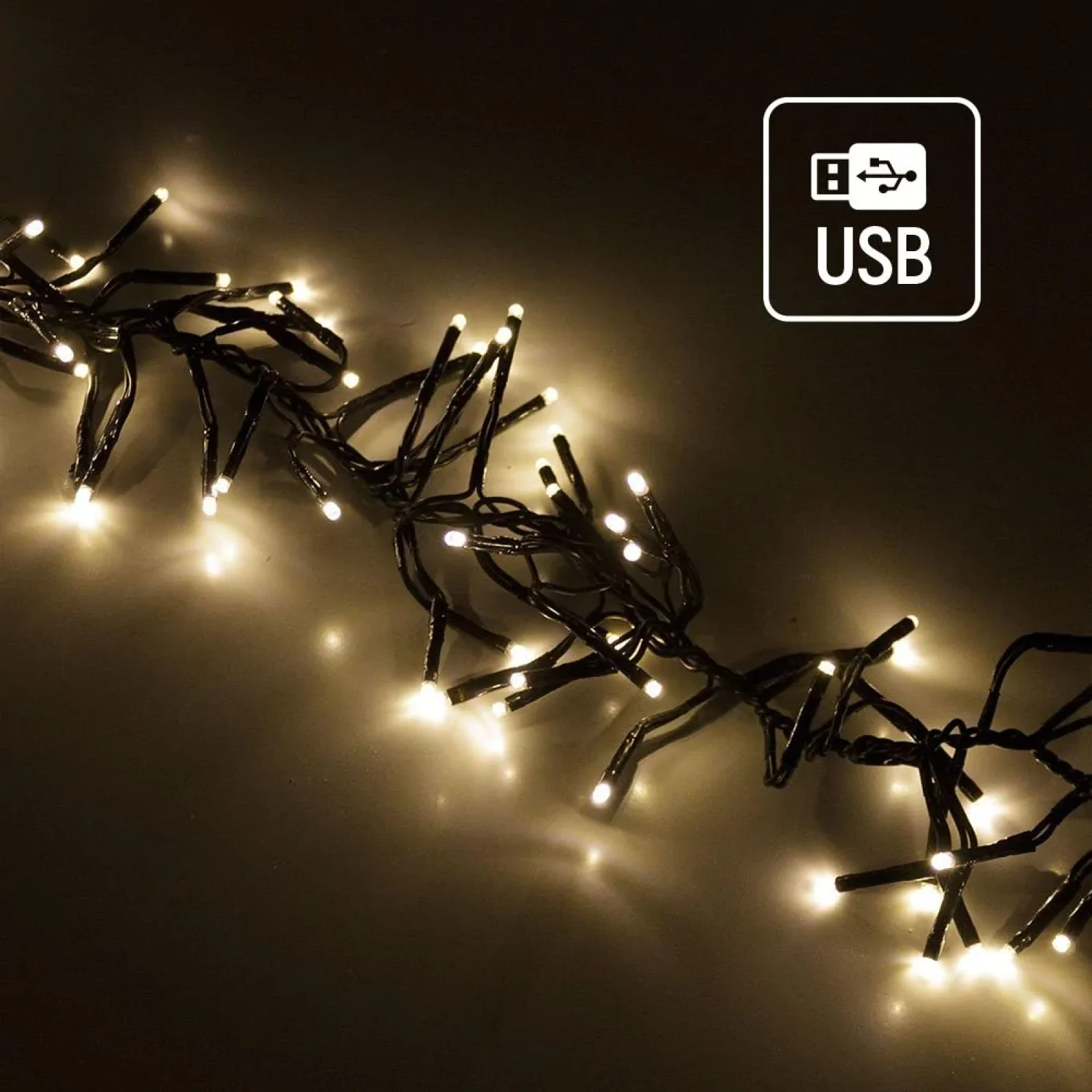 Світлодіодна гірлянда ColorWay (CW-G-320L10U) 320LED, 10м, 8 функцій, теплий колір USB UA