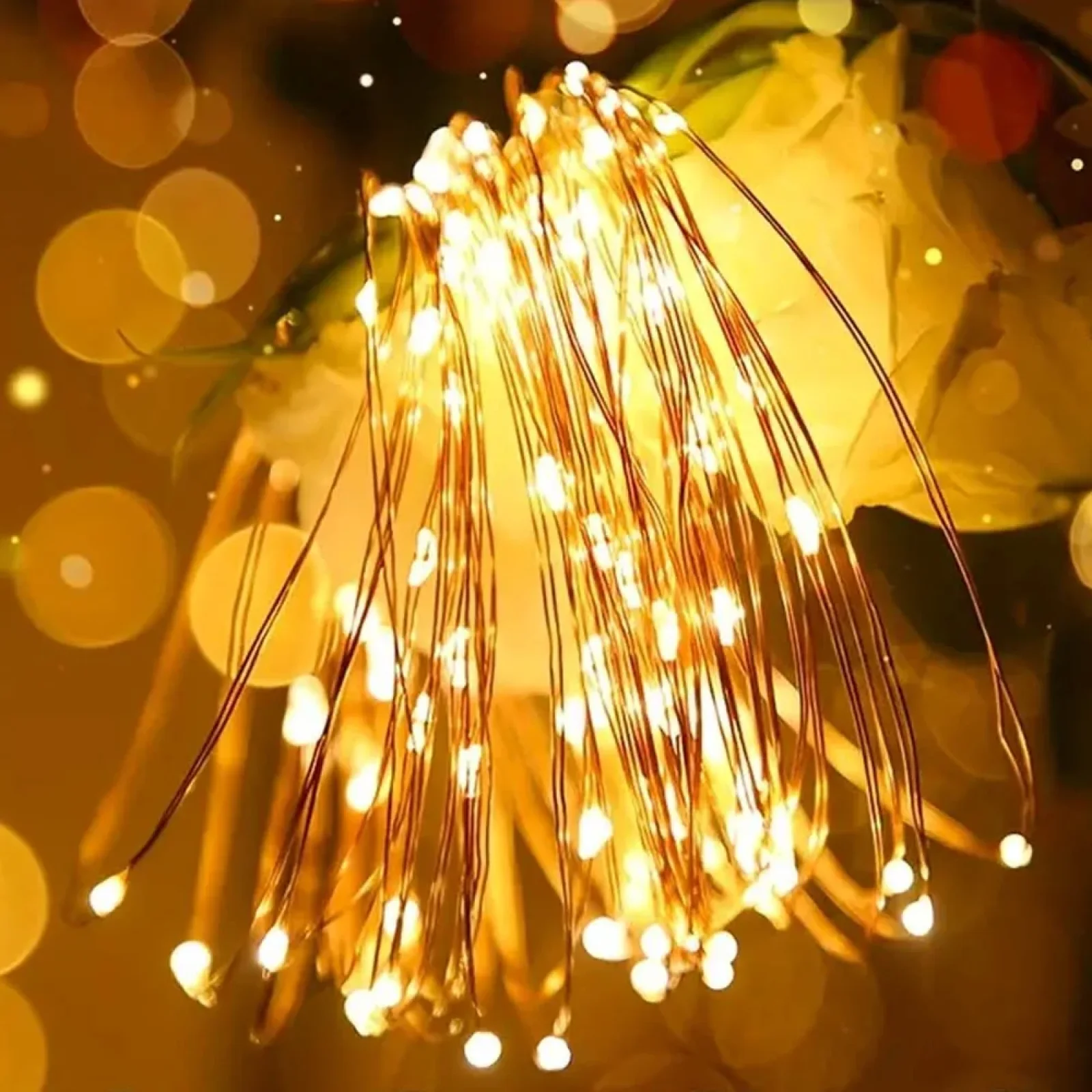 Светодиодная гирлянда ColorWay (CW-G-50L5NB) 50LED, 5м, 8 функций, теплый цвет 3AA UA