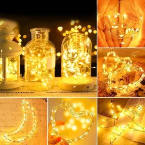 Светодиодная гирлянда ColorWay (CW-G-50L5NB) 50LED, 5м, 8 функций, теплый цвет 3AA UA