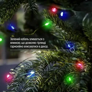 Светодиодная гирлянда ColorWay (CW-G-100L10NUMC) 100LED, 10м, 8 функций, разноцветная USB UA