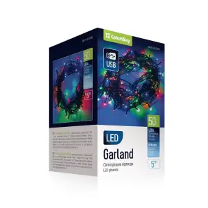 Светодиодная гирлянда ColorWay (CW-G-50L5UMC) 50LED, 5м, 8 функций UA