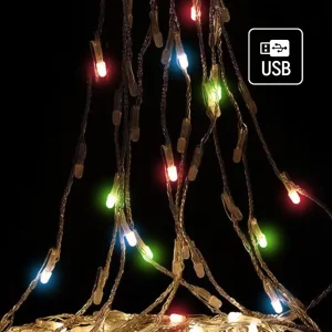Світлодіодна гірлянда ColorWay (CW-G-98L71CUMC) 98LED, 7x1.5м, 8 функцій, різнокольорова USB UA