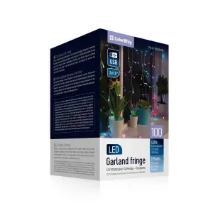 Светодиодная гирлянда ColorWay (CW-GF-100L36UMC) бахрома 100LED, 3мx0.6м, разноцветная USB UA