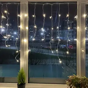 Світлодіодна гірлянда ColorWay (CW-GF-100L36UMC) бахрома 100LED, 3мx0.6м, різнокольорова USB UA