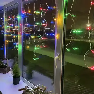 Світлодіодна гірлянда ColorWay (CW-GF-100L36UWW) бахрома 100LED, 3мx0.6м, теплий колір USB UA
