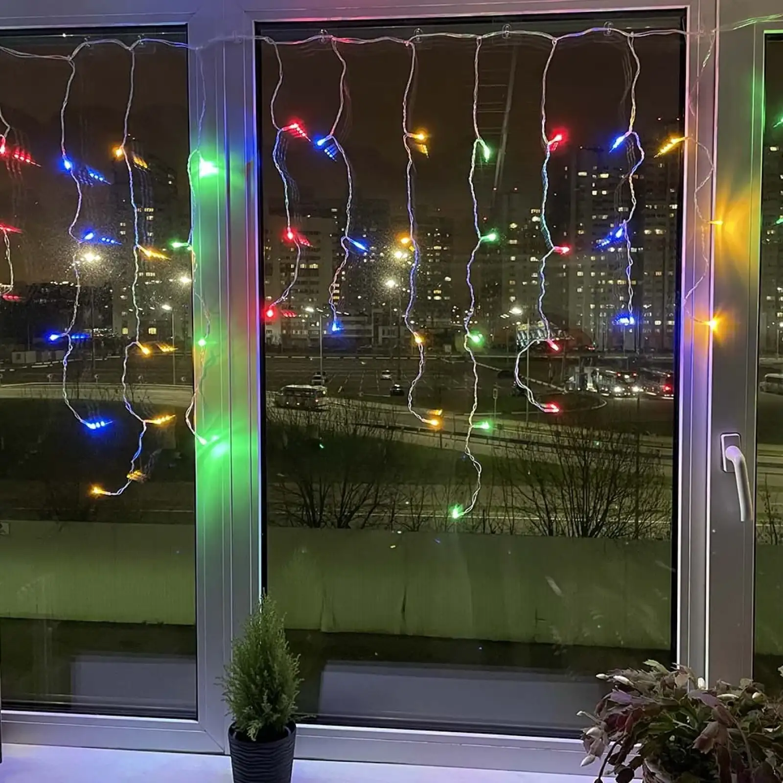 Світлодіодна гірлянда ColorWay (CW-GF-100L36UWW) бахрома 100LED, 3мx0.6м, теплий колір USB UA