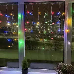 Світлодіодна гірлянда ColorWay (CW-GF-100L36UWW) бахрома 100LED, 3мx0.6м, теплий колір USB UA