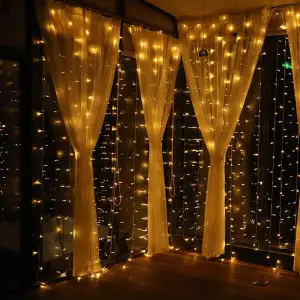 Світлодіодна гірлянда ColorWay (CW-GW-240L32U) штора 240LED, 3х2м, теплий колір, USB UA