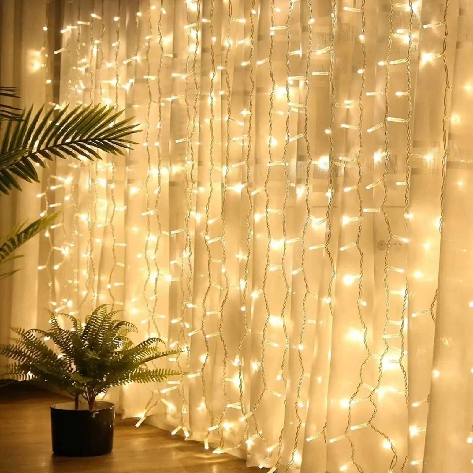 Світлодіодна гірлянда ColorWay (CW-GW-240L32U) штора 240LED, 3х2м, теплий колір, USB UA