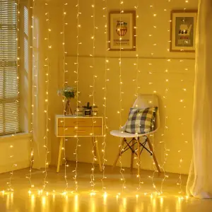 Світлодіодна гірлянда ColorWay (CW-GW-240L32U) штора 240LED, 3х2м, теплий колір, USB UA