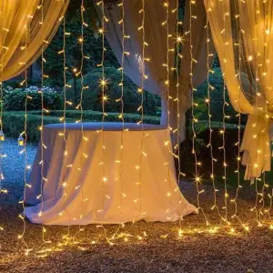 Світлодіодна гірлянда ColorWay (CW-GW-240L32U) штора 240LED, 3х2м, теплий колір, USB UA