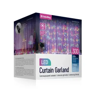 Светодиодная гирлянда ColorWay (CW-GW-300L33VMC) штора 300LED, 3м, разноцветная, 220V UA