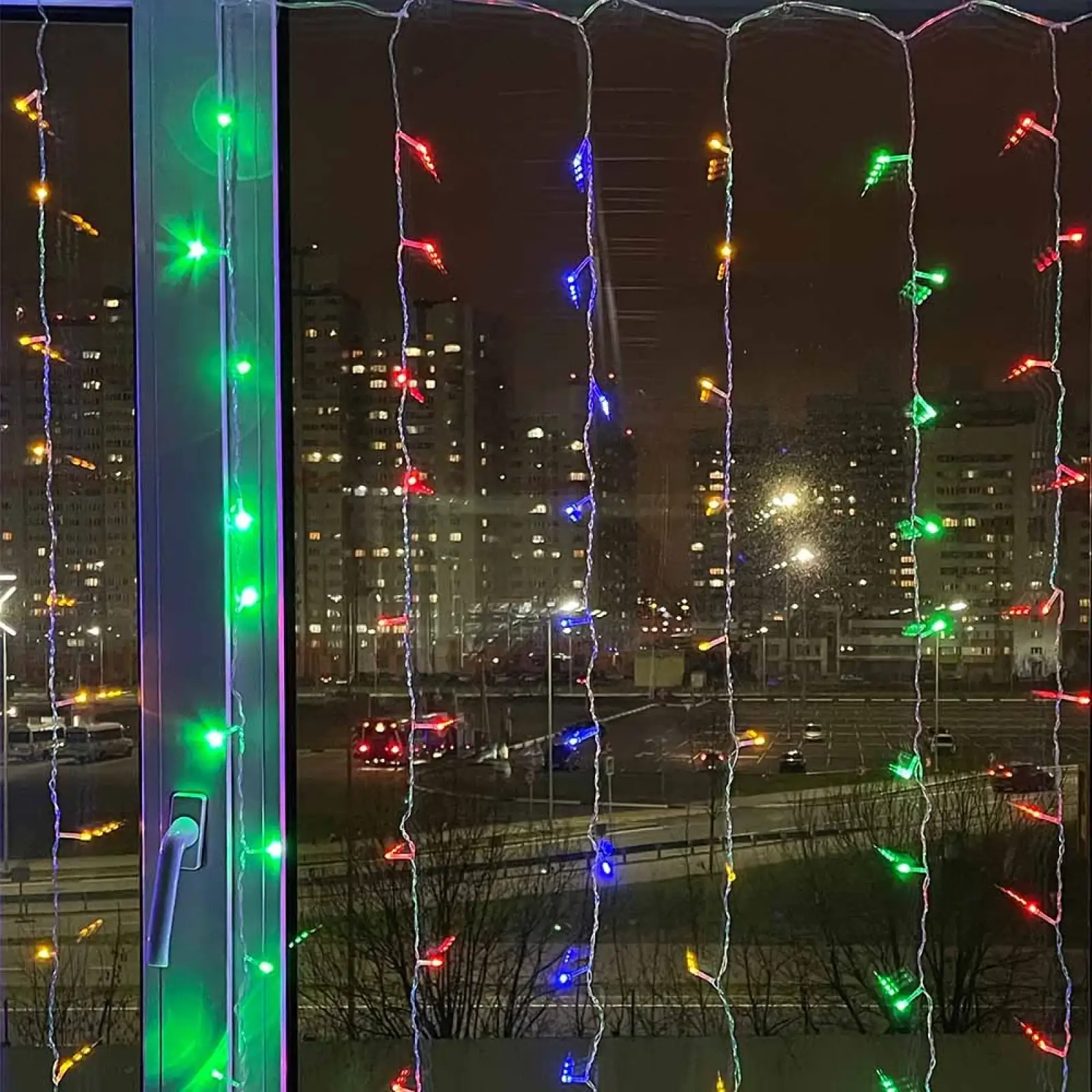 Світлодіодна гірлянда ColorWay (CW-GW-300L33VMC) штора 300LED, 3м, різнокольорова, 220V UA