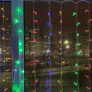 Світлодіодна гірлянда ColorWay (CW-GW-300L33VMC) штора 300LED, 3м, різнокольорова, 220V UA
