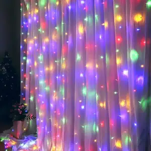 Світлодіодна гірлянда ColorWay (CW-GW-300L33VMC) штора 300LED, 3м, різнокольорова, 220V UA