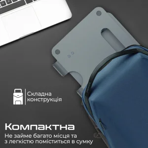 Охлаждающая подставка для ноутбука Promate DeskMate-7 Grey, deskmate-7.grey UA