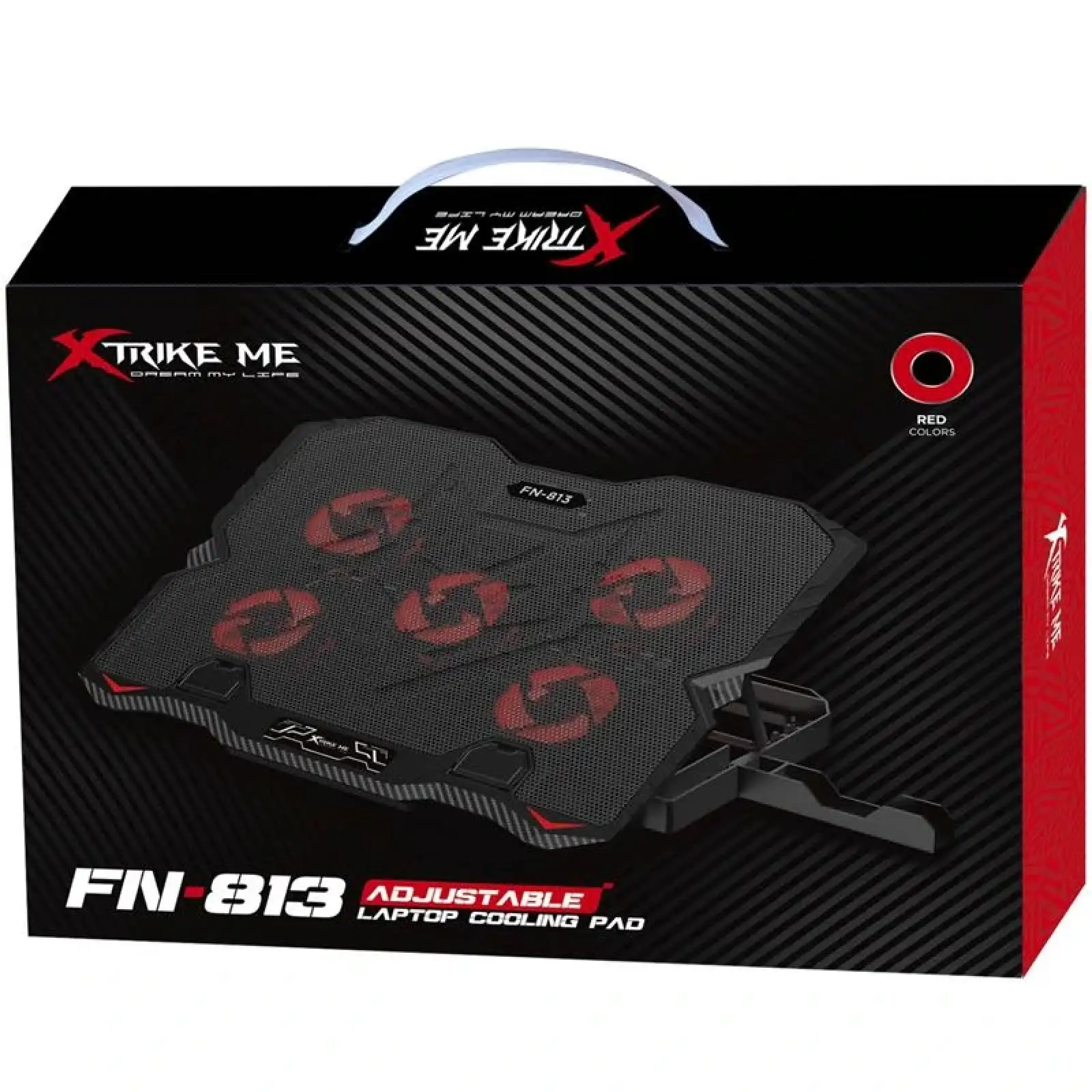 Підставка для ноутбука Xtrike Me FN-813 5 Fan, Red Led, 2 USB UA