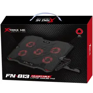 Підставка для ноутбука Xtrike Me FN-813 5 Fan, Red Led, 2 USB UA