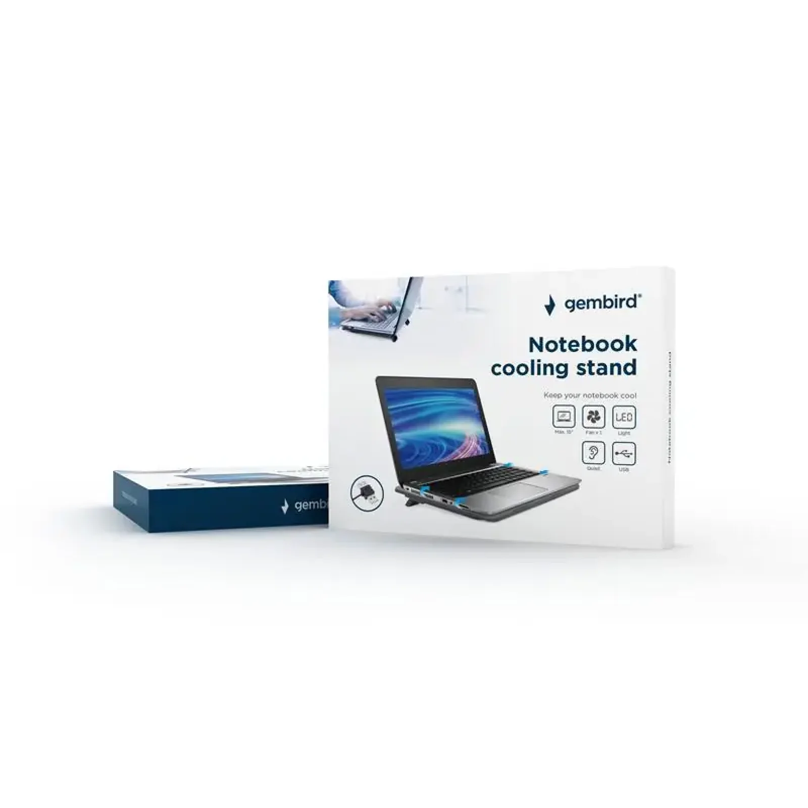 Охлаждающая подставка для ноутбука Gembird NBS-1F15-04 Black 15.6