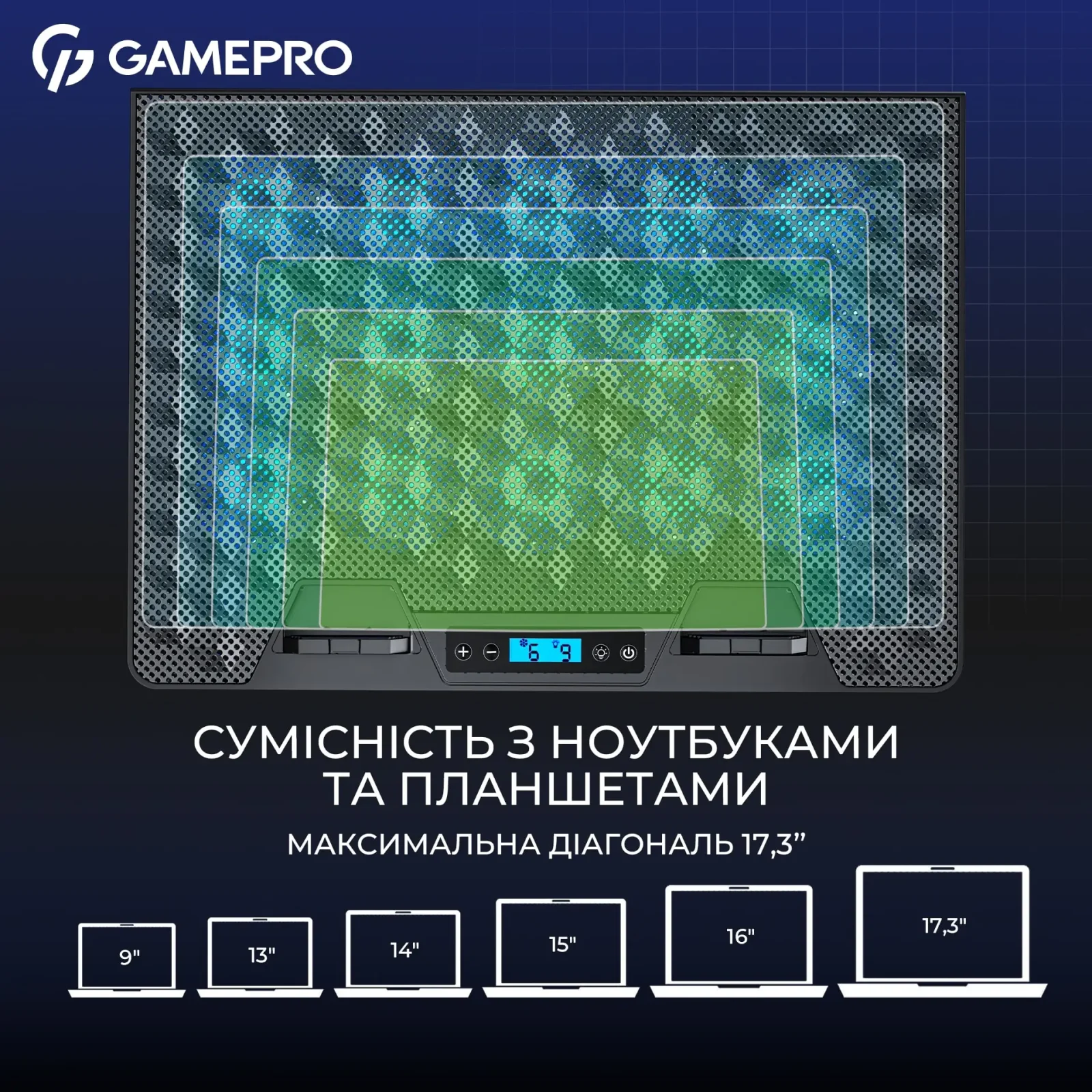 Охолоджуюча підставка для ноутбука GamePro CP1140 UA