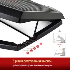 Охлаждающая подставка для ноутбука ColorWay Cooling Game Pro H1, 10-17” (CW-CGPH1) UA