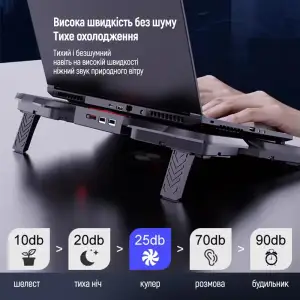 Охолоджуюча пiдставка для ноутбука ColorWay Cooling Game Pro S4, 10-17” (CW-CGPS4) UA