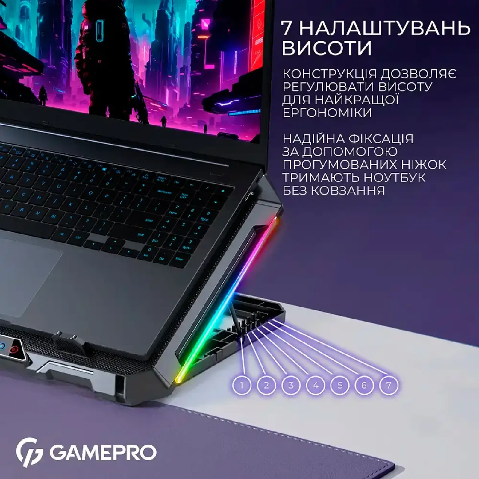 Охлаждающая подставка для ноутбука GamePro CP795 UA