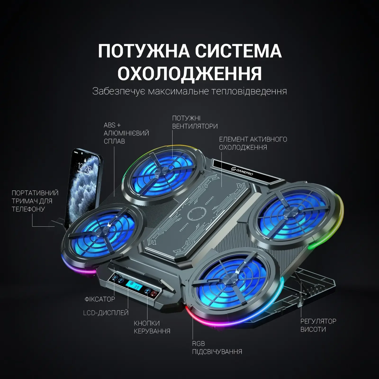 Подставка для ноутбука GamePro CP1450 UA