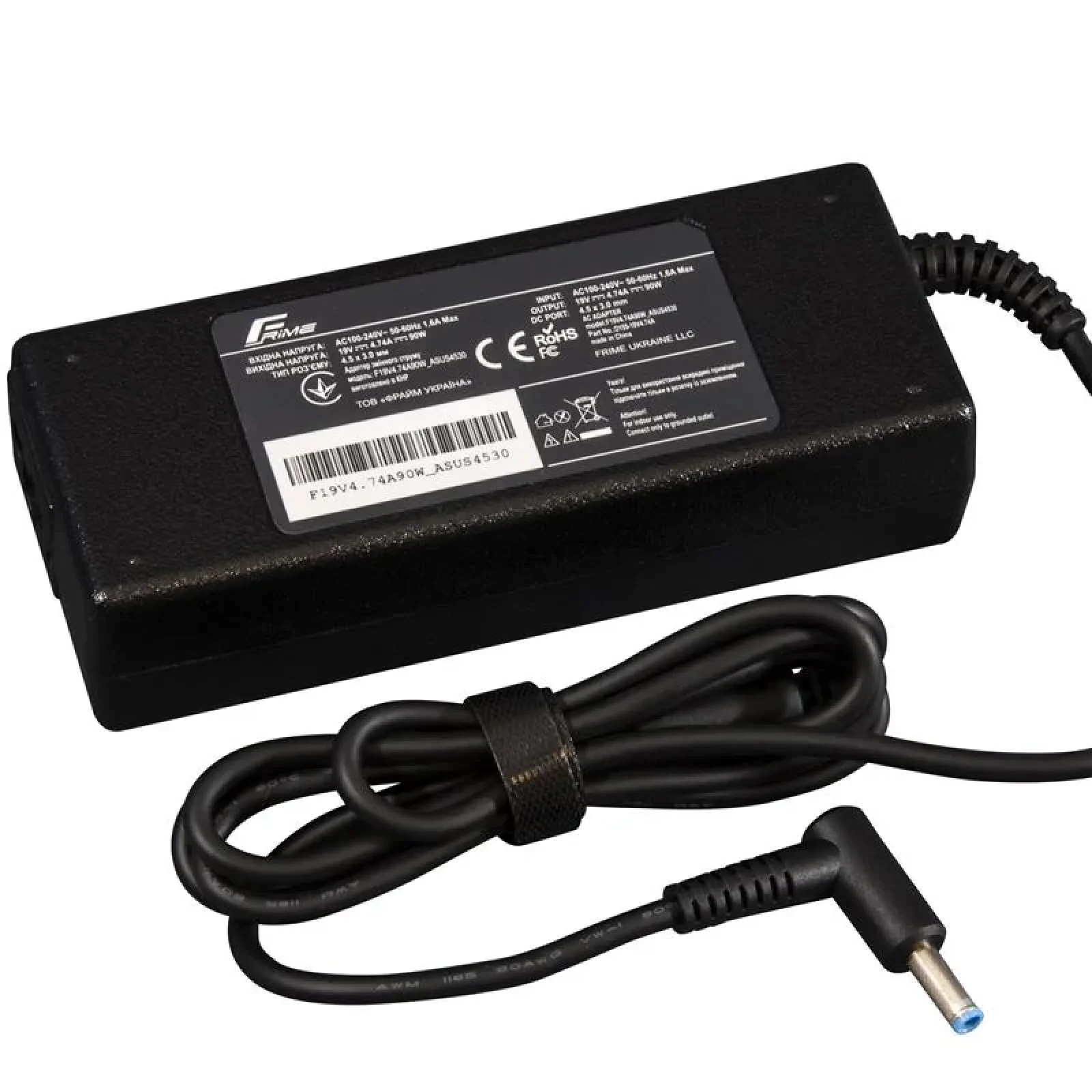 Блок живлення Frime для ноутбука Asus 19V 4.74A 90W 4.5x3.0мм + каб.жив. (F19V4.74A90W_ASUS4530) UA