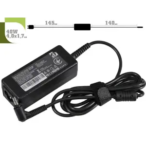 Блок живлення 1StCharger для ноутбука HP 19.5V 40W 2.05A 4.0х1.7мм + каб.жив. (AC1STHP40WD) UA