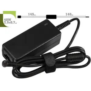 Блок питания 1StCharger для ноутбука Samsung 12V 40W 3.33A 2.5х0.7мм + каб.пит. (AC1STSA40WB) UA