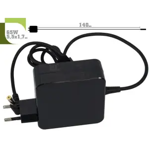 Блок питания 1StCharger для ноутбука Acer, Asus 19V 65W 3.42A 5.5х1.7мм Wall Mount (WM1ST19V65W5517) UA