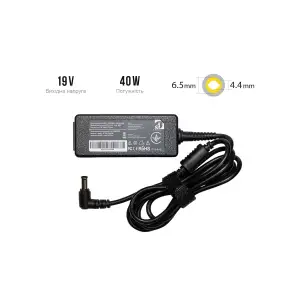 Блок питания 1StCharger для ноутбука LG 19V 40W 2.1A 6.5x4.4 + каб.пит. (AC1STLG40WA) UA