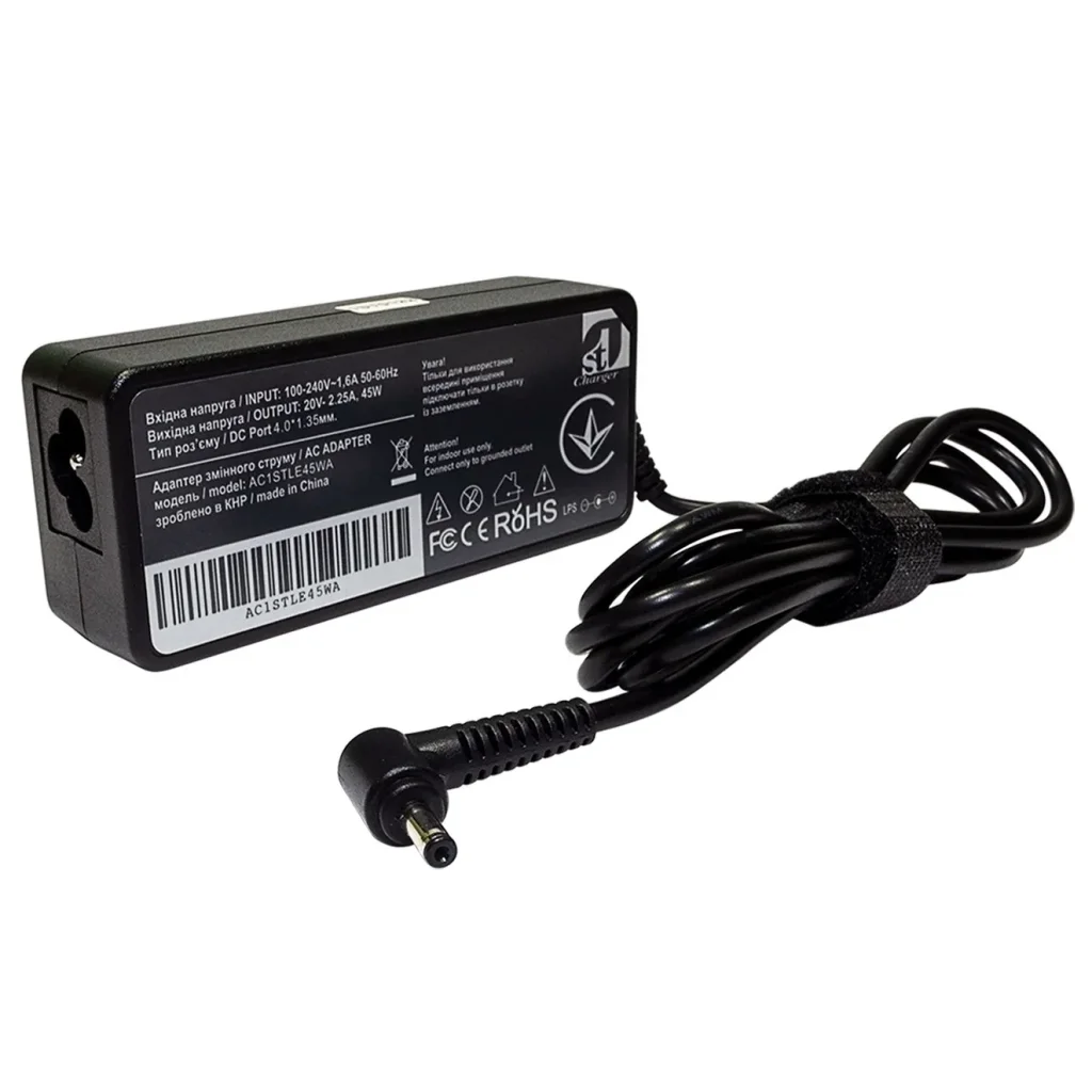 Блок питания 1StCharger для ноутбука Lenovo 20V 45W 2.25A 4.0х1.35мм (AC1STLE45WF) UA