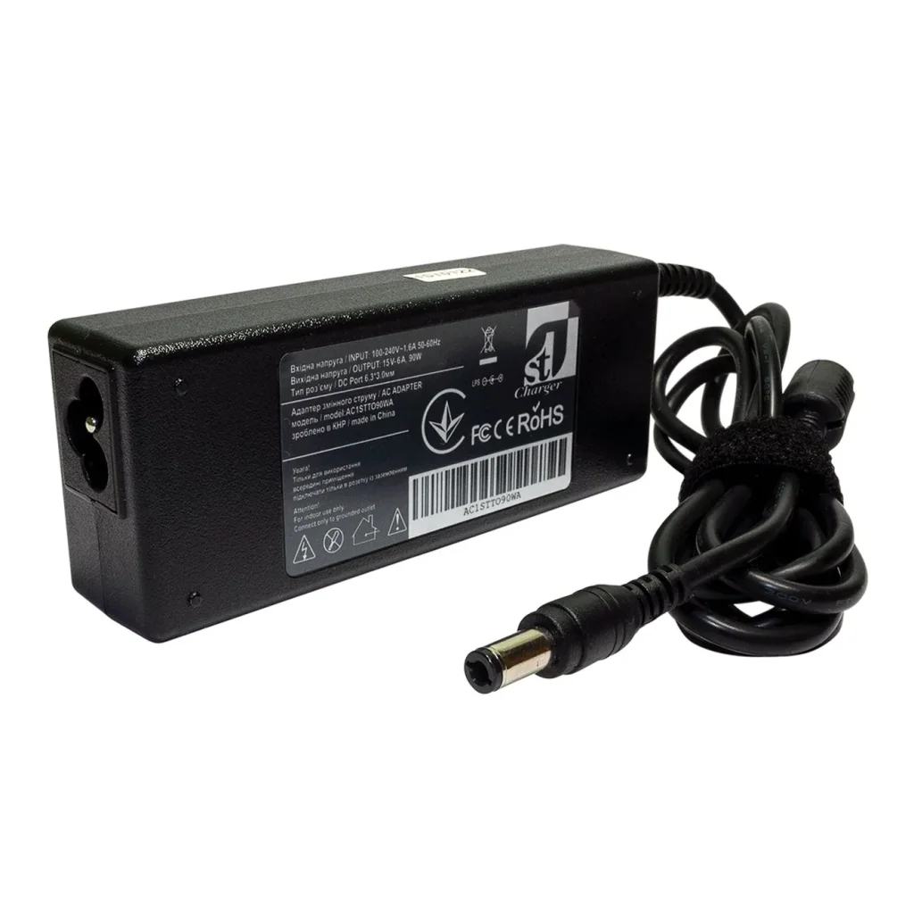 Блок живлення 1StCharger для ноутбука Toshiba 15V 90W 6A 6.3x3.0мм (AC1STTO90WA) UA