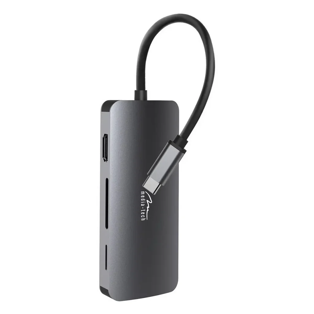 Док-станция Media-Tech USB-C HDMI/USB 3.0x3/RJ45/SD/MicroSD/PD 100W (MT5044) UA