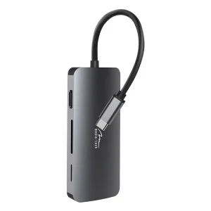 Док-станция Media-Tech USB-C HDMI/USB 3.0x3/RJ45/SD/MicroSD/PD 100W (MT5044) UA