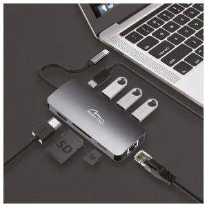 Док-станция Media-Tech USB-C HDMI/USB 3.0x3/RJ45/SD/MicroSD/PD 100W (MT5044) UA