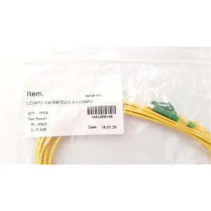 Патчкорд Abee LC/APC-LC/APC duplex, G657A, 2.0mm, 3m UA