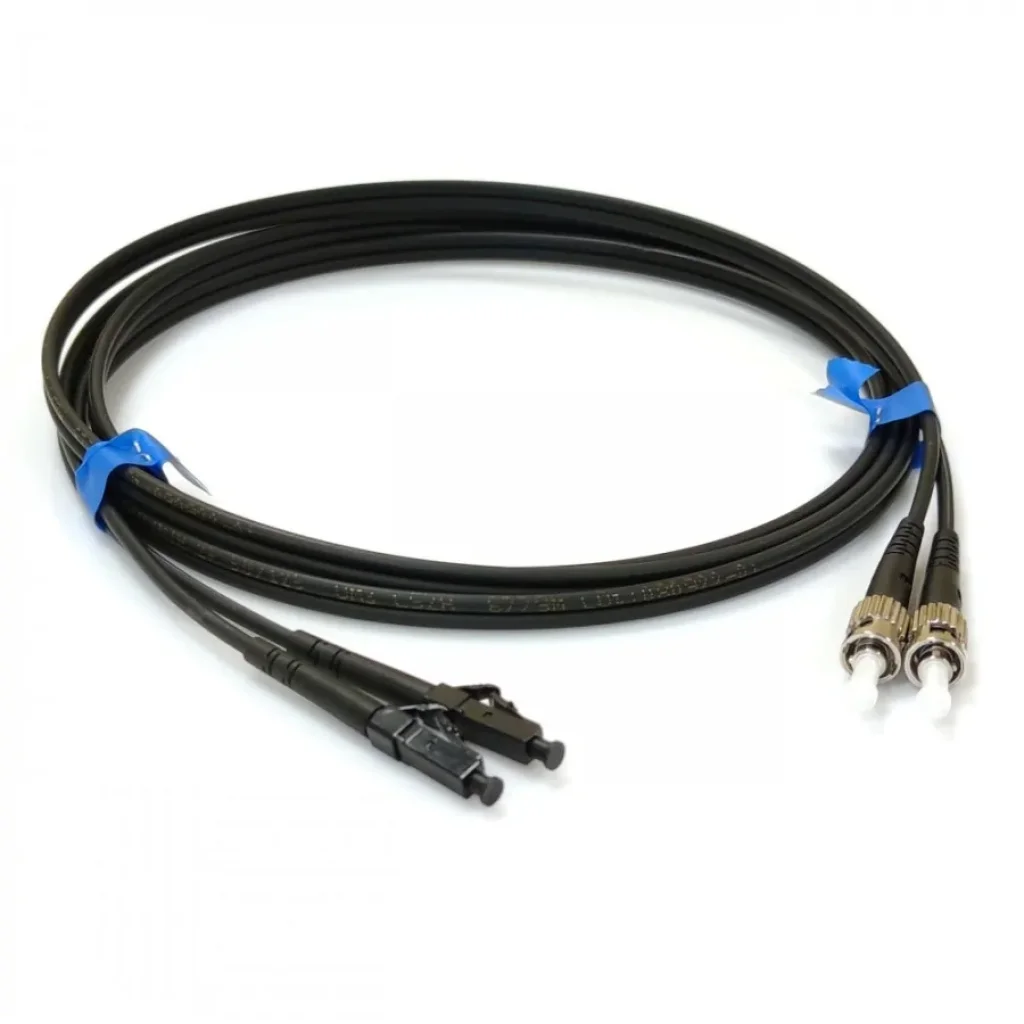 Оптичний патч-корд EServer ST/UPC-LC/UPC MM (G50-OM3), 2м, duplex, UPC-2STLC(MM)D(ON)BK UA